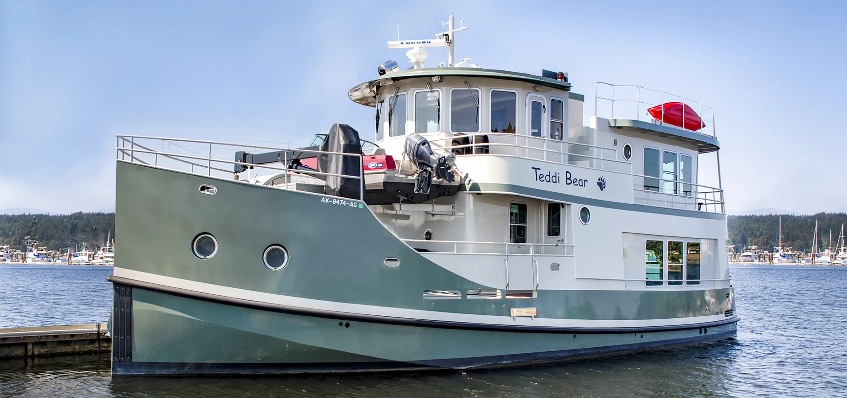 Jay Benford Green Trawler Docked