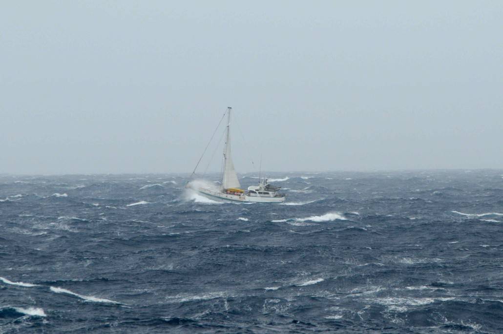 Motorsailor around Cape Horn, Chile